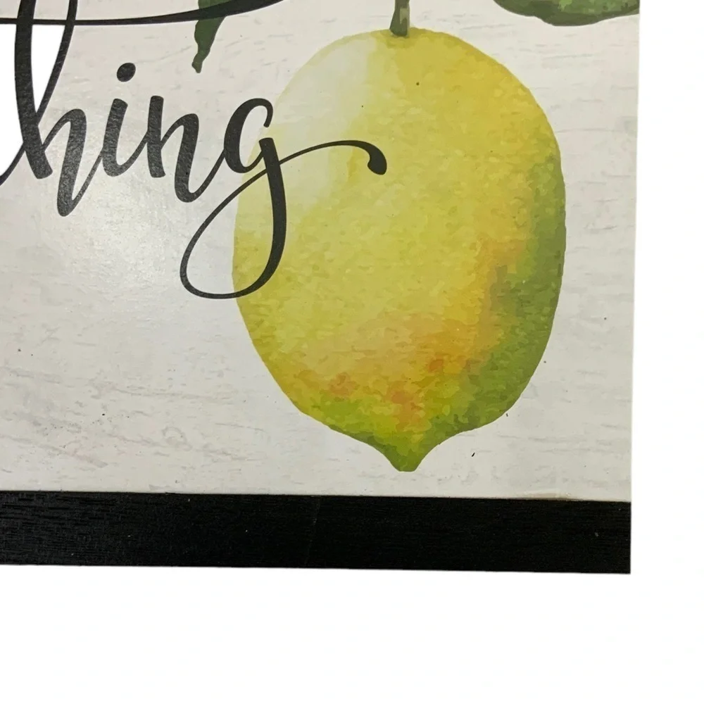 Zest Garden Wall Hanging Lemon Modern FarmHouse Shabby Phrase Large 25 x 12 in